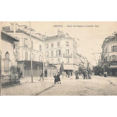 Créteil - Place de l'église et la Grande Rue